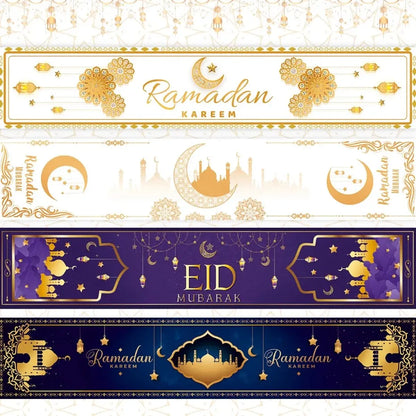 Ramadan Table Runner Eid Mubarak Decor For Home 2025 Tablecloth Islamic Muslim Party Supplies Ramadan Kareem Eid Al-Fitr Gifts