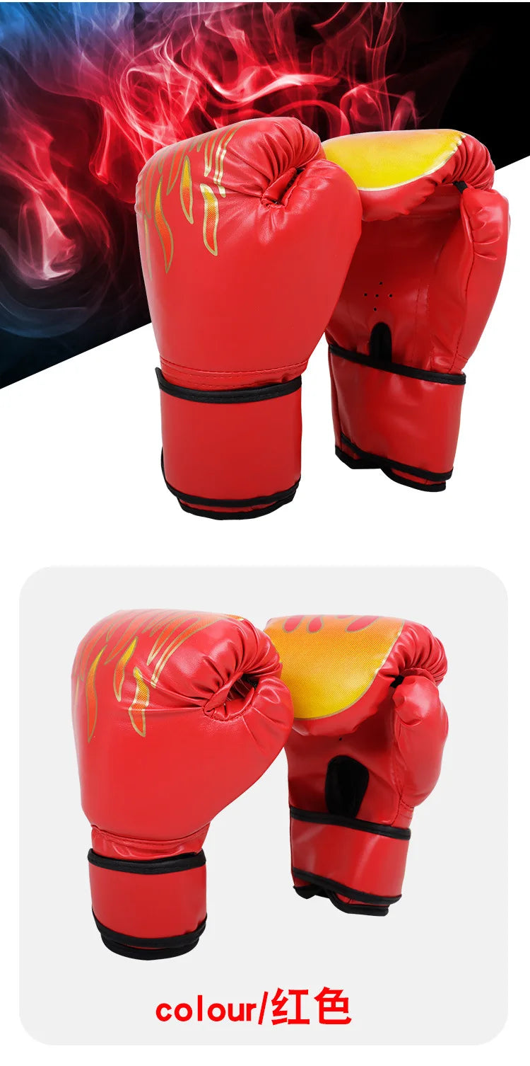 Boxing Gloves Breathable PU Leather Fighting Gloves Kids Boxing Training Kickboxing Gloves for Gym Indoor Outdoor Sport