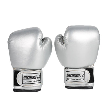 2pcs Boxing Training Fighting Gloves PU Leather Kids Breathable Muay Thai Sparring Punching Karate Kickboxing Professional Glove