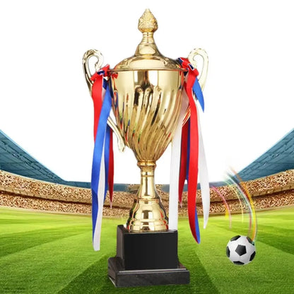 29/33/36cm Gold Trophy Cup Large Size Metal Material Sports Trophy Cup Shape Height Design Winner Trophies Championships