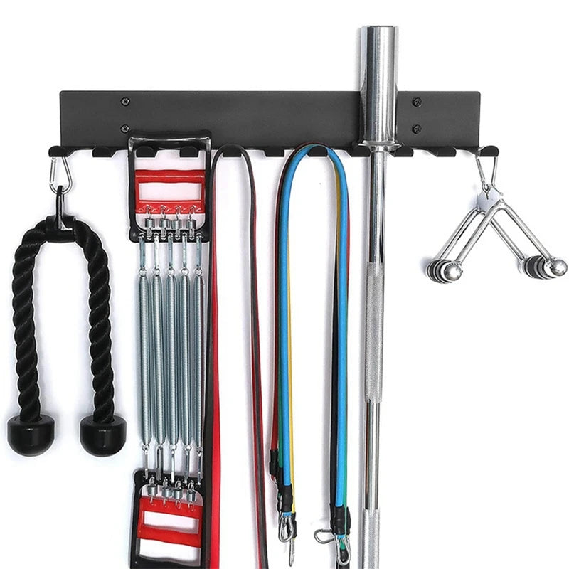 Multi-Purpose Gym Storage Rack,Hook Heavy-Duty Steel Gym Organizer Wall Mount Hanger For Home And Pro 17 Inches Durable