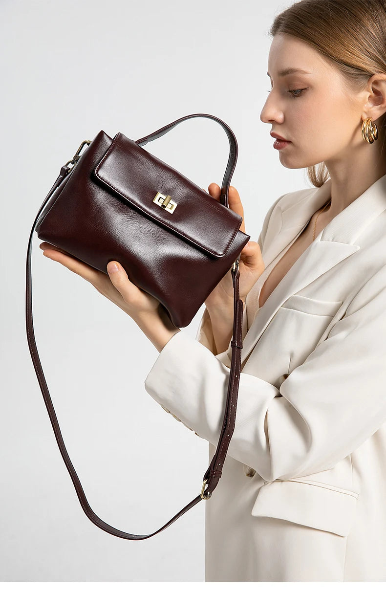 Women Cowhide Genuine Leather Tote Bag Lady Designer Luxury Soft Leather Handbag Fashion Crossbody Bags Female Shoulder Handbag