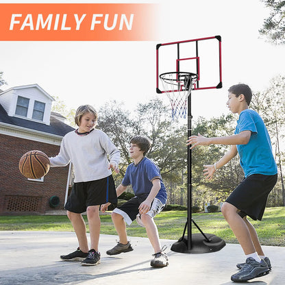 Portable Basketball Hoop System 7.5ft 9.2ft 32 Inch Adjustable Stand Backboard Wheels for Youth Adults Indoor Outdoor Basketball