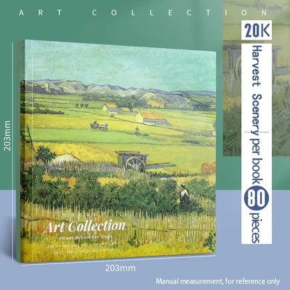 20K Van Gogh Oil Painting Sketch Book Hand Ledger Thickened with 80 Blank Student Art Drawing Special Sketching Book
