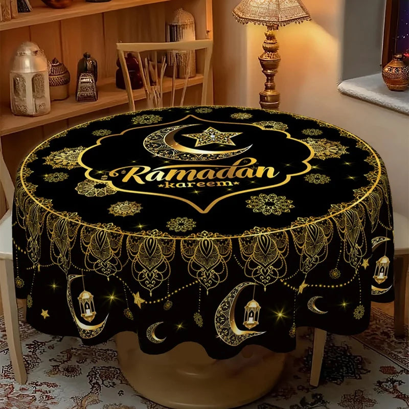 Ramadan Decor Tablecloth EID Mubarak Decoration 2026 For Home Table Cover Ramadan Kareem Islamic Muslim Party Eid Al Adha Gifts
