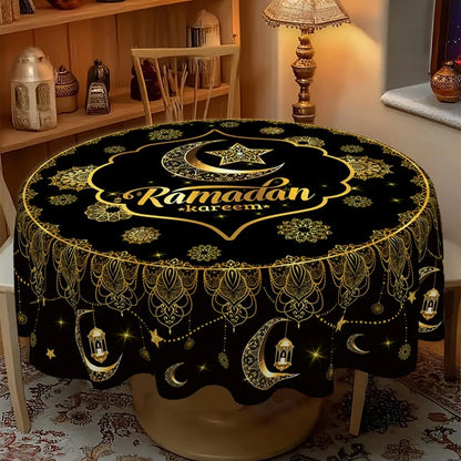Ramadan Decor Tablecloth EID Mubarak Decoration 2026 For Home Table Cover Ramadan Kareem Islamic Muslim Party Eid Al Adha Gifts