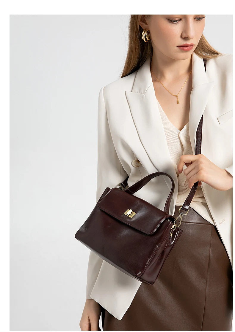 Women Cowhide Genuine Leather Tote Bag Lady Designer Luxury Soft Leather Handbag Fashion Crossbody Bags Female Shoulder Handbag