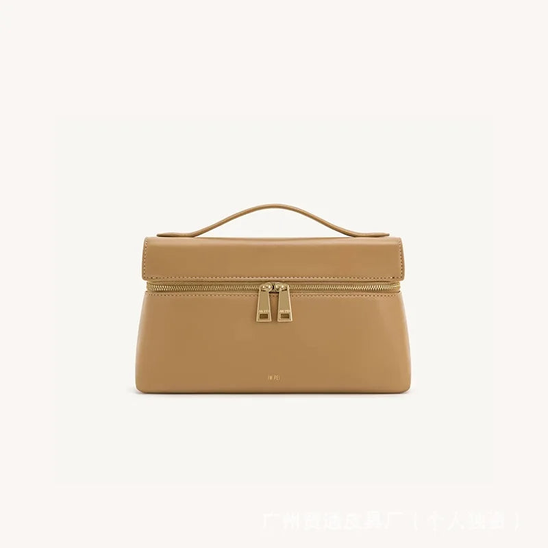 JWPEI Box-Shaped Cross-Border Shoulder Bag Small Niche Design Handbag Diagonal Bag Leather Handbag for Daily Matching
