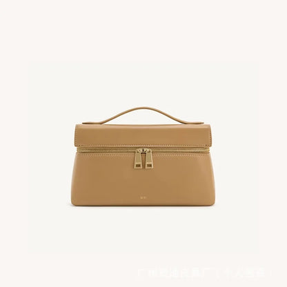JWPEI Box-Shaped Cross-Border Shoulder Bag Small Niche Design Handbag Diagonal Bag Leather Handbag for Daily Matching