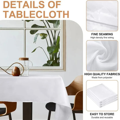 VIKAMA Ramadan Kareem Mandala Lantern Waterproof Tablecloth Table Decor Eid Mubarak Kitchen Dining Tablecloth Ramadan Decor