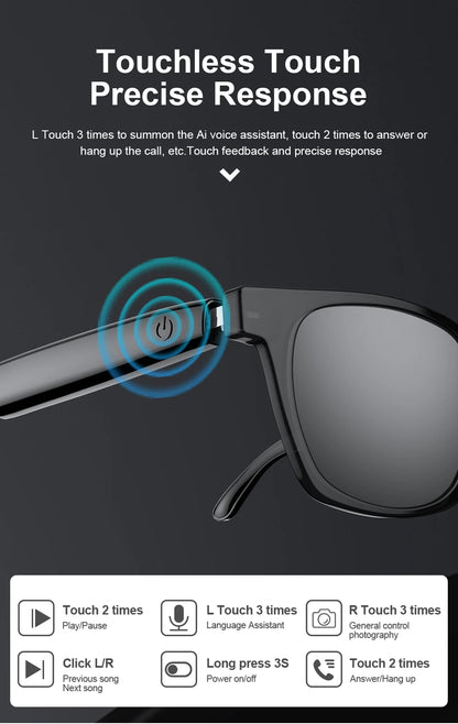 OnePlus AI Glasses Smart Glasses Chat GPT AI Real-time Translation Music Play Bluetooth Glasses Anti-Blue Light Lens Daily Use