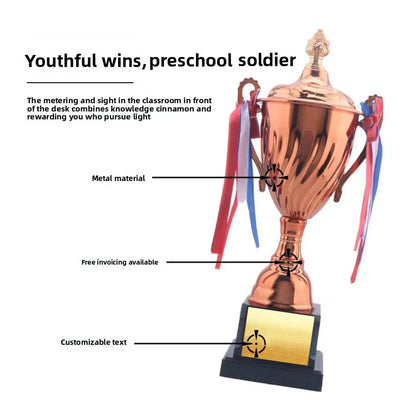 35/32/29CM Trophy Cup Gold Silver Bronze Memorial Souvenir Winner Cup Souvenir Team Prize Metal Trophy Football Soccer