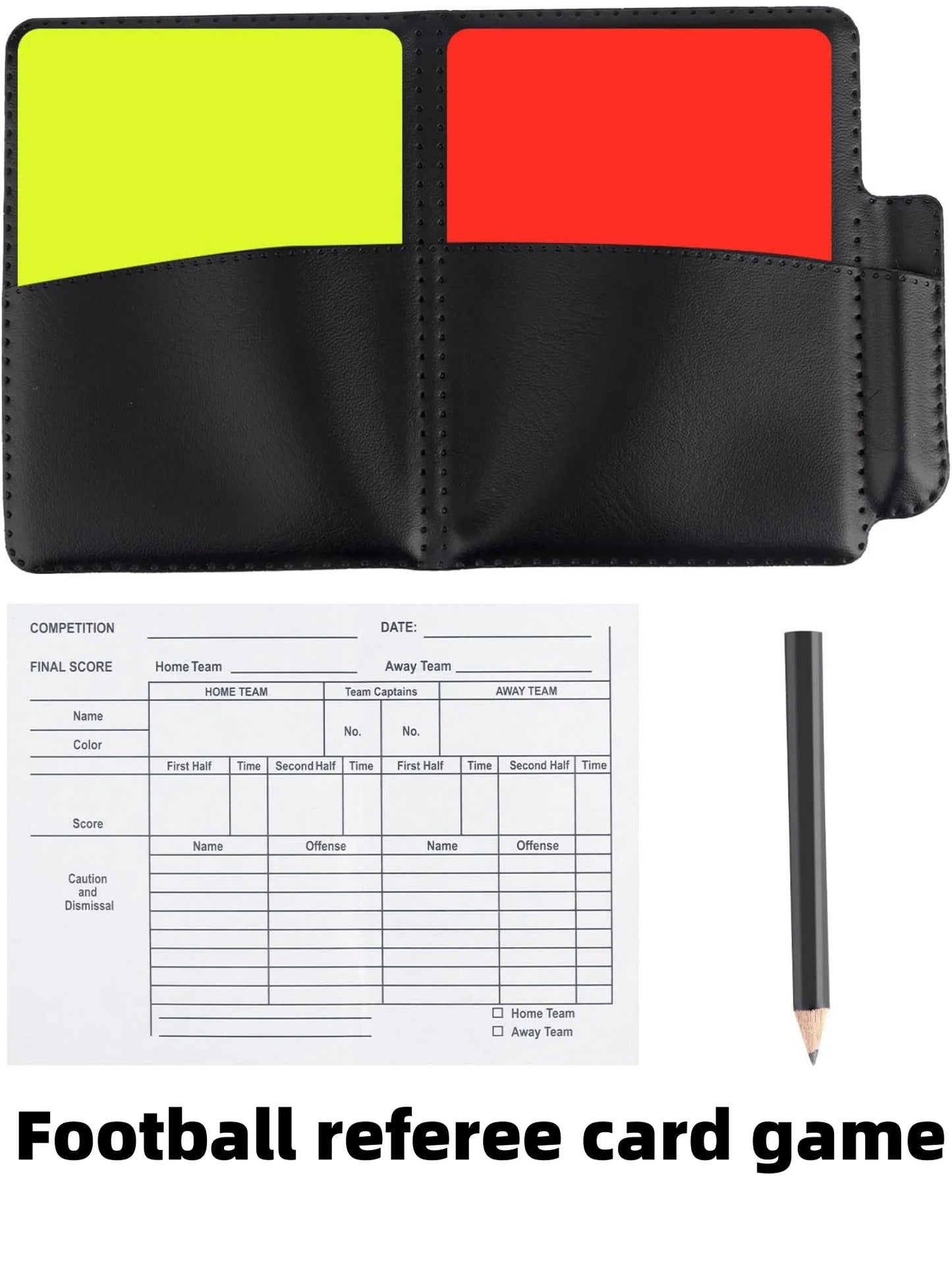 PVC football referee warning red and yellow card football match training referee tool football sports accessory 8x11cm