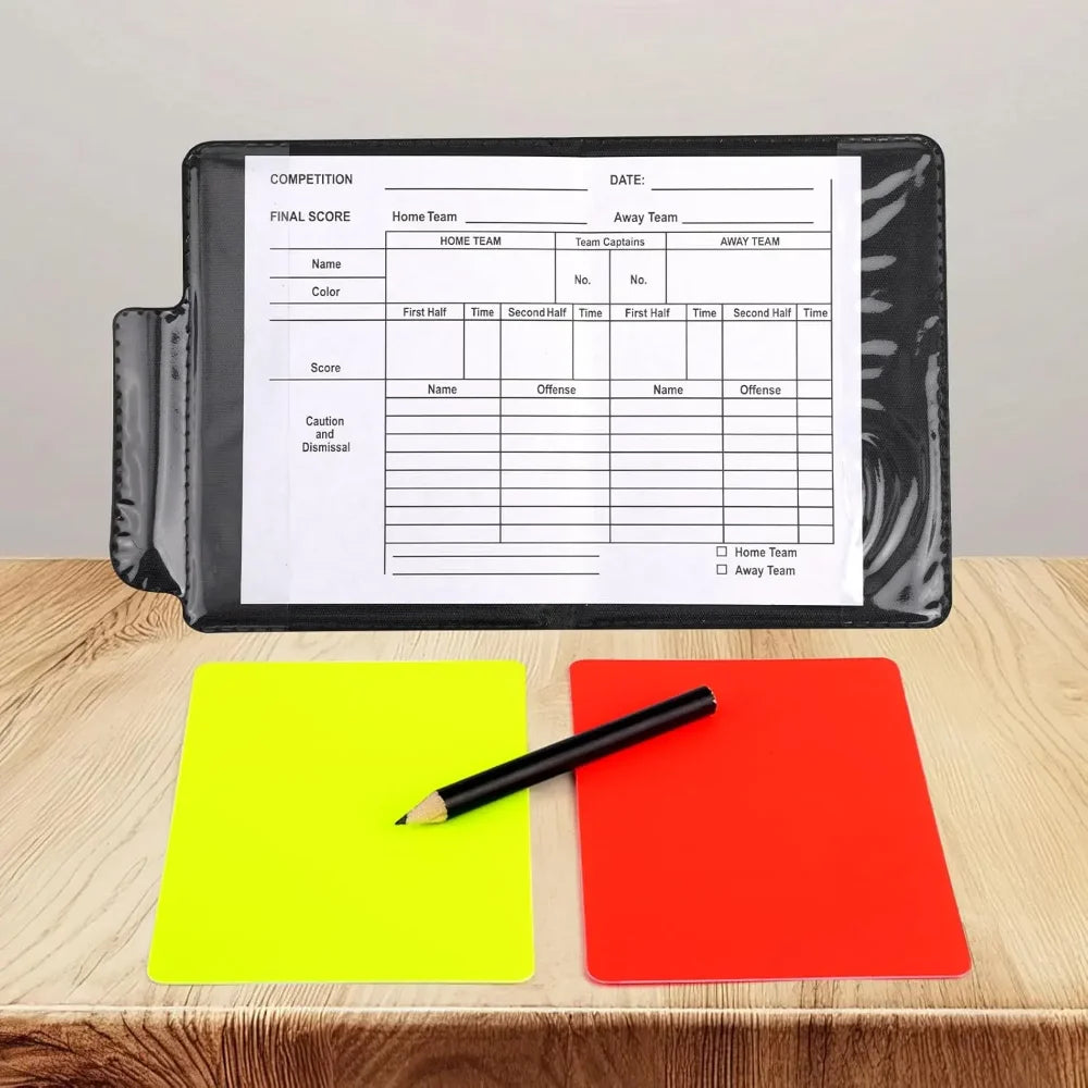 PVC football referee warning red and yellow card football match training referee tool football sports accessory 8x11cm