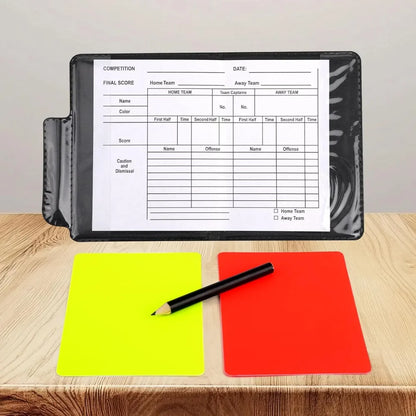 PVC football referee warning red and yellow card football match training referee tool football sports accessory 8x11cm