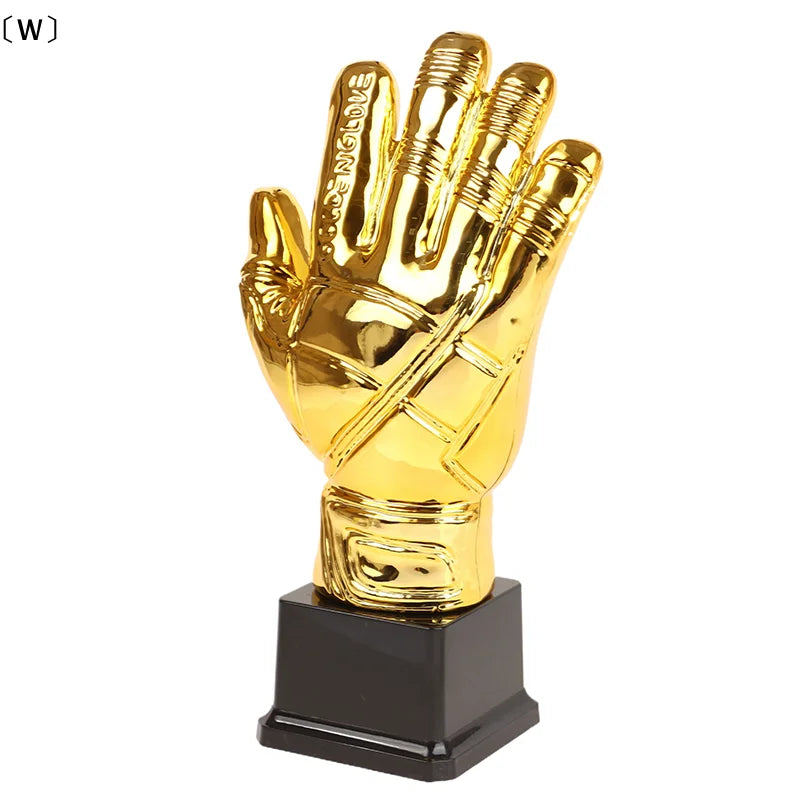 〔W〕Golden Gloves Football Trophy Winner Gold Trophys Goalkeeper Gamesoccer Competition Adult Glove School Kids Awardtrophies Cup