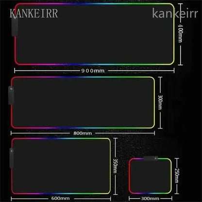 Gamer Sports Cars RGB Mouse Pad for Computer Desks Desktops Setup Gaming Accessories Large LED Mouse Pad 90x40 Colorful Mouspad