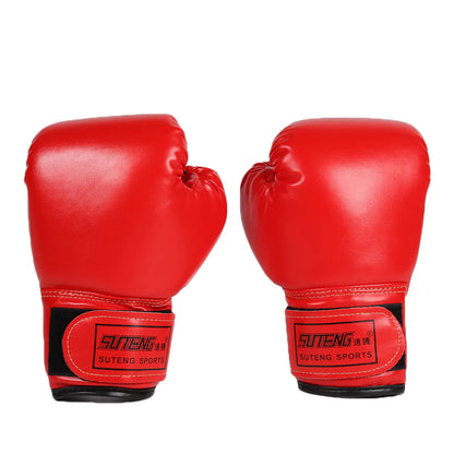 2pcs Boxing Training Fighting Gloves PU Leather Kids Breathable Muay Thai Sparring Punching Karate Kickboxing Professional Glove