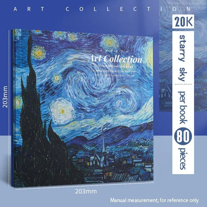 20K Van Gogh Oil Painting Sketch Book Hand Ledger Thickened with 80 Blank Student Art Drawing Special Sketching Book