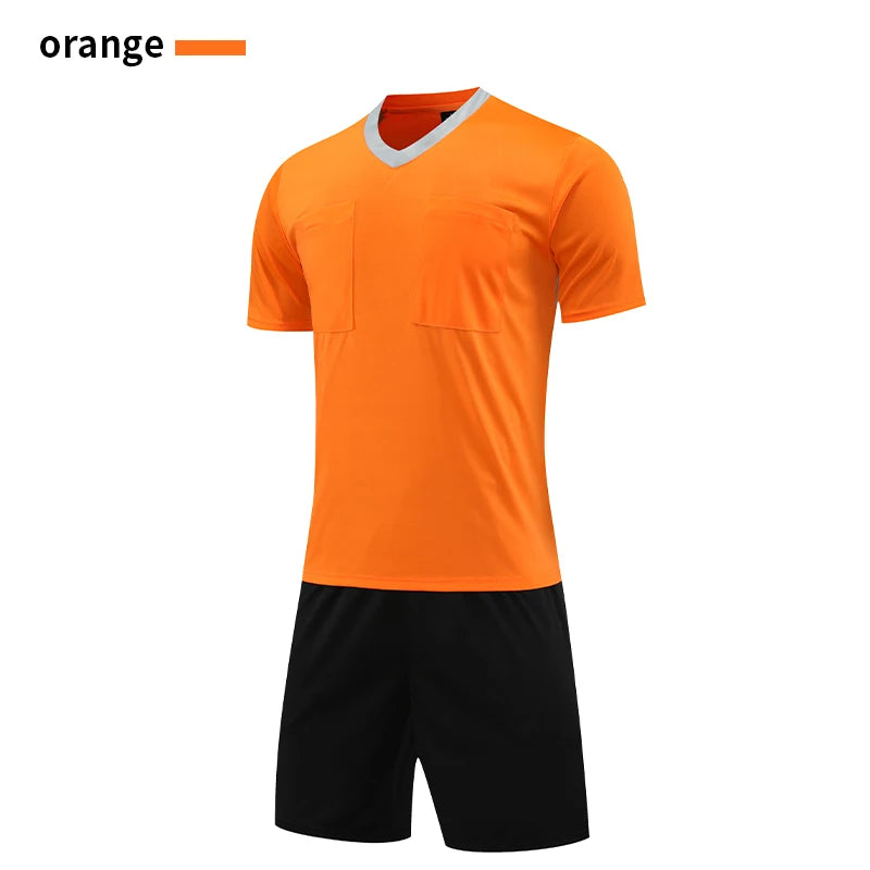 Professional Referee Jersey Set Custom Adult Soccer Jersey Set Football Referee Uniform Men Training Set Foot Team Shirt