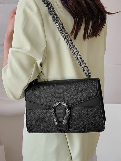 The 2025 new retro crocodile-patterned chain Dionysus bag is a high-end single-shoulder crossbody women's bag