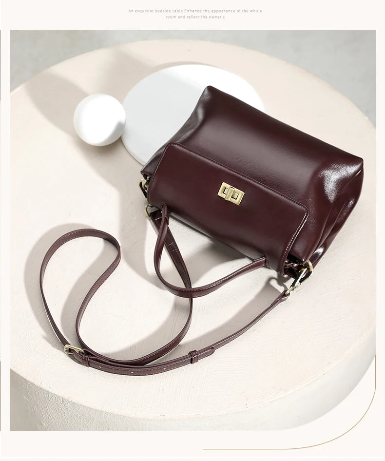 Women Cowhide Genuine Leather Tote Bag Lady Designer Luxury Soft Leather Handbag Fashion Crossbody Bags Female Shoulder Handbag
