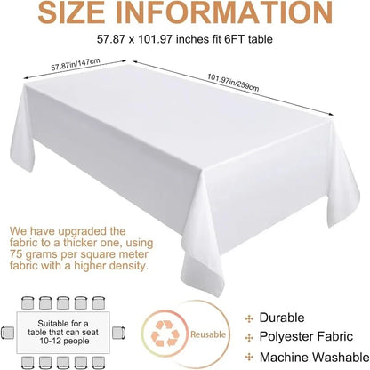 VIKAMA Ramadan Kareem Mandala Lantern Waterproof Tablecloth Table Decor Eid Mubarak Kitchen Dining Tablecloth Ramadan Decor