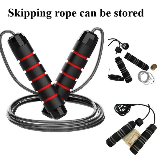 1PCS The New Jump Rope Steel Wire Skipping Exercise Adjustable Jumping Fitness Workout Training Home Sport Equipment Tangle-Free