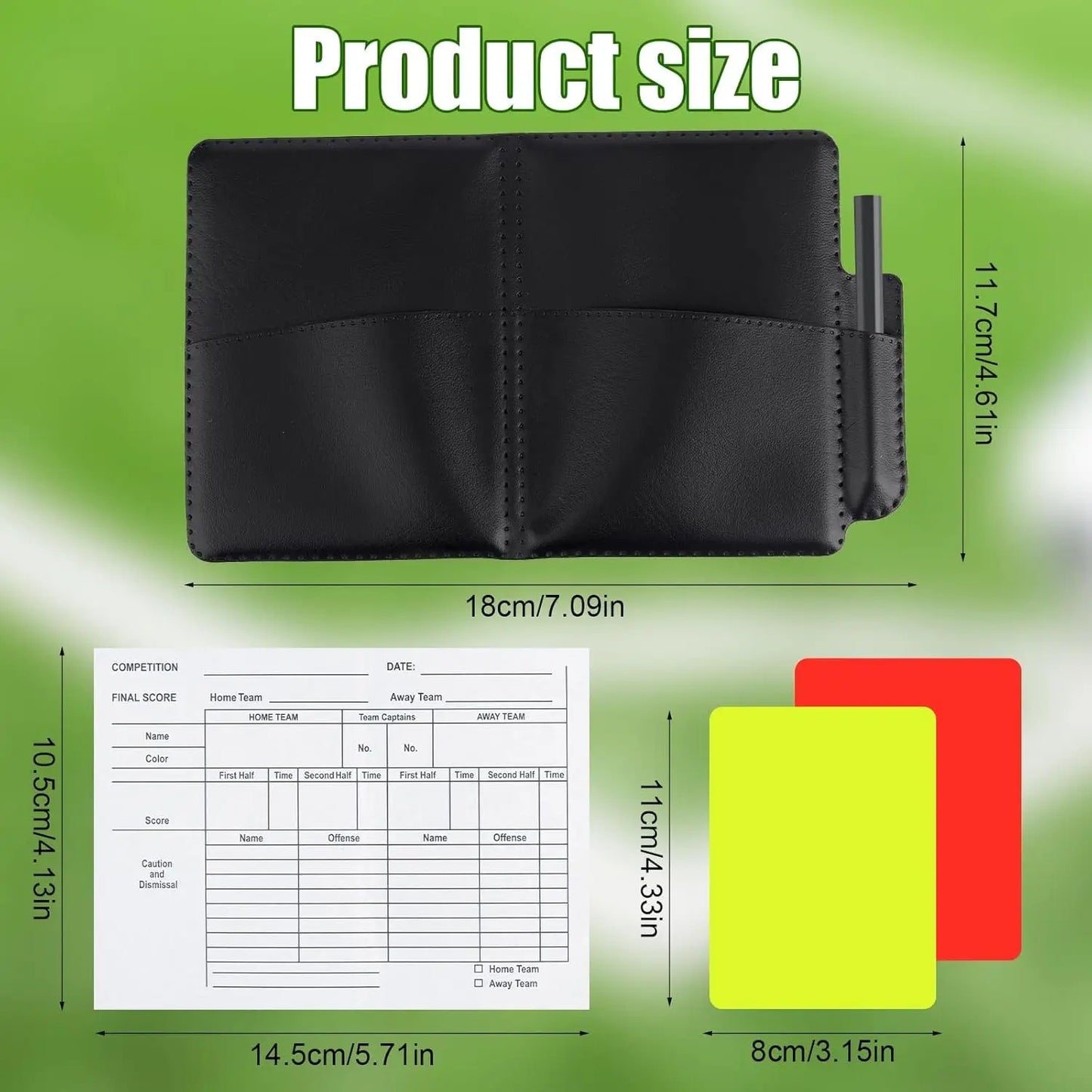 PVC football referee warning red and yellow card football match training referee tool football sports accessory 8x11cm