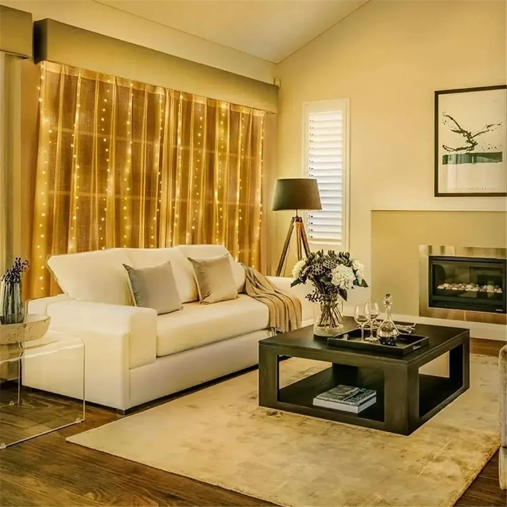 Battery Operated Ramadan Home Decoration Curtain LED String Lights Fairy Lights EID Mubarak Bedroom Wedding Valentine's Day