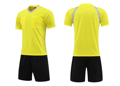 Professional Referee Jersey Set Custom Adult Soccer Jersey Set Football Referee Uniform Men Training Set Foot Team Shirt