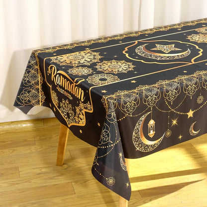 Ramadan Decor Tablecloth EID Mubarak Decoration 2026 For Home Table Cover Ramadan Kareem Islamic Muslim Party Eid Al Adha Gifts