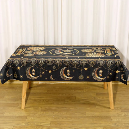 Ramadan Decor Tablecloth EID Mubarak Decoration 2026 For Home Table Cover Ramadan Kareem Islamic Muslim Party Eid Al Adha Gifts