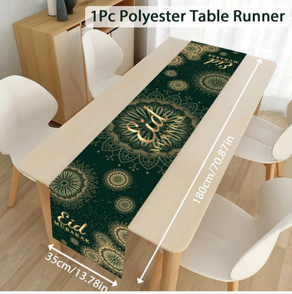Ramadan Table Runner Eid Mubarak Decor For Home 2025 Tablecloth Islamic Muslim Party Supplies Ramadan Kareem Eid Al-Fitr Gifts