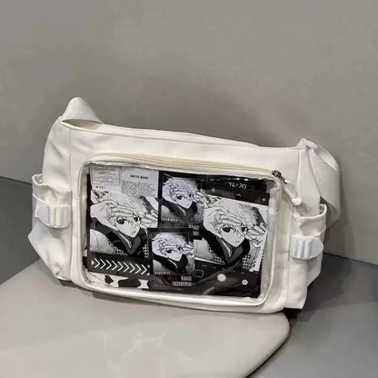 New Japan Style Transparent Postcard Display Shoulder Women Badge DIY Decoration Crossbody Bag Anime Expo Class Tote Itabag