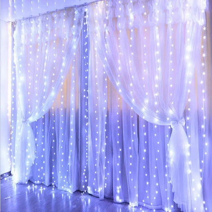 Ramadan Decoration 2026 Curtain LED String Lights Fairy Lights Battery Operated EID Mubarak Bedroom Wedding Valentine's Day