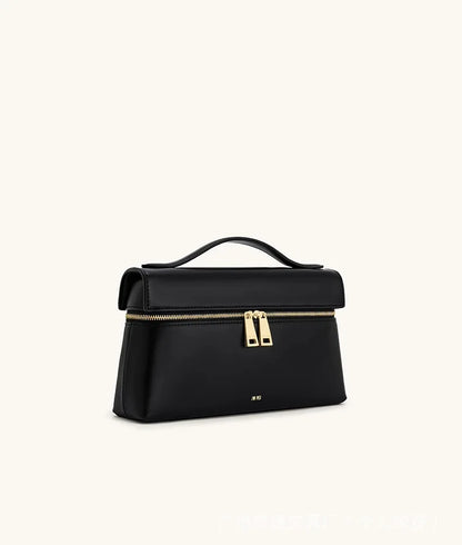 JWPEI Box-Shaped Cross-Border Shoulder Bag Small Niche Design Handbag Diagonal Bag Leather Handbag for Daily Matching