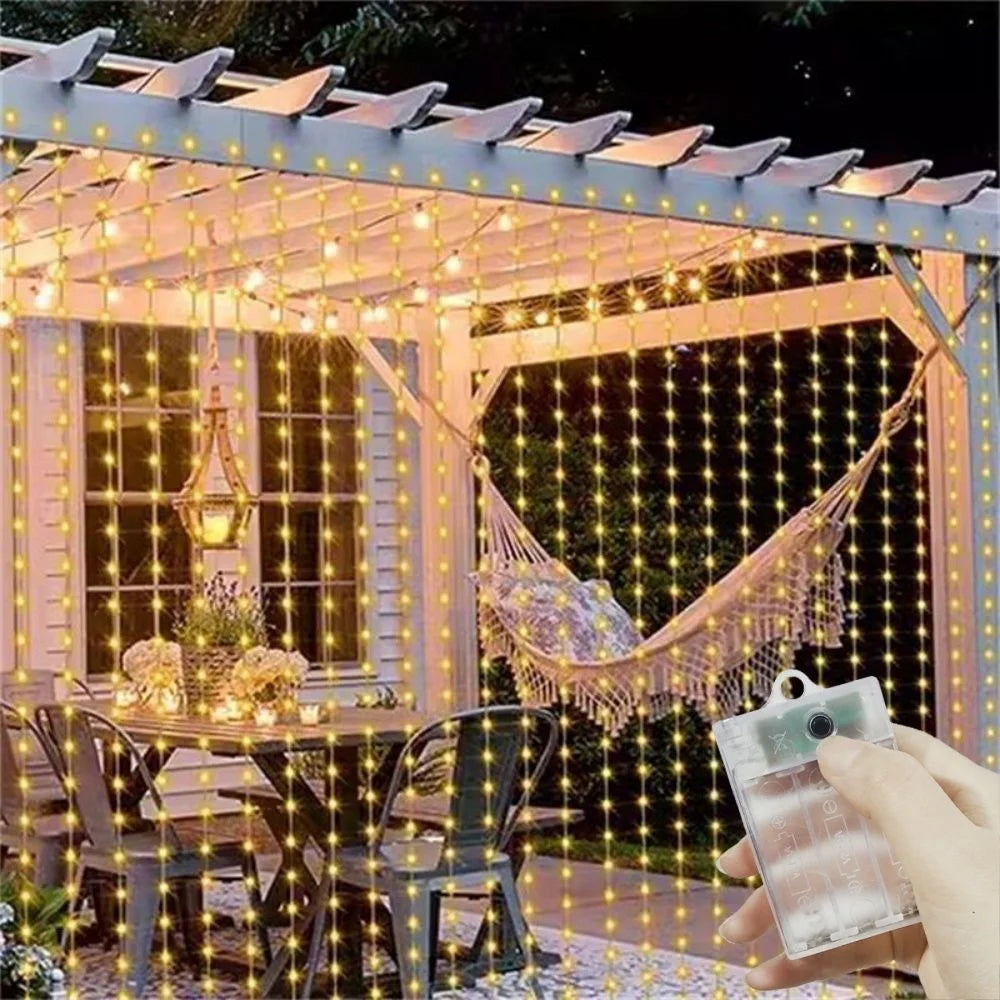 Ramadan Decoration for Home Battery Power LED Curtain Light String Wedding Birthday Party Decor 2026 Valentine's Day Eid Mubarak