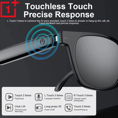 OnePlus AI Glasses Smart Glasses Chat GPT AI Real-time Translation Music Play Bluetooth Glasses Anti-Blue Light Lens Daily Use