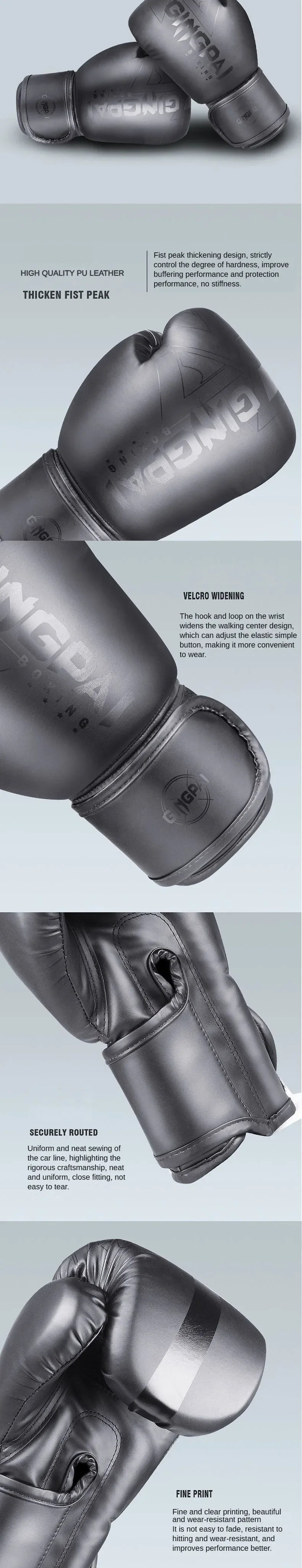 Professional Boxing Gloves Adult Sparring Free Fighting Gloves Breathable Large Size Fighting Men Women Playing Sandbags Combat