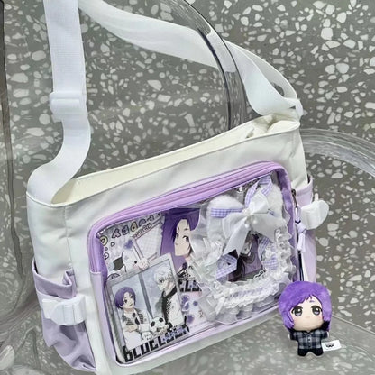 New Japan Style Transparent Postcard Display Shoulder Women Badge DIY Decoration Crossbody Bag Anime Expo Class Tote Itabag