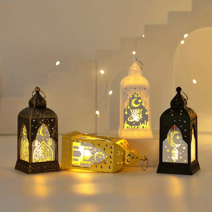 Ramadan Decoration LED Lantern Light Eid Mubarak Star Moon Castle Lights Eid Al-Fitr Gift Islamic Muslim Festival Party Supplies