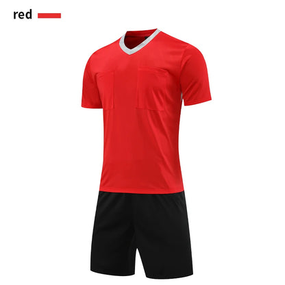 Professional Referee Jersey Set Custom Adult Soccer Jersey Set Football Referee Uniform Men Training Set Foot Team Shirt
