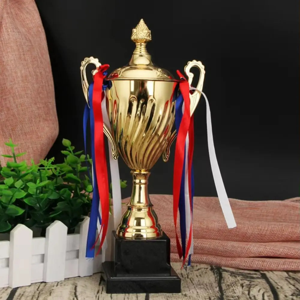 29/33/36cm Gold Trophy Cup Large Size Metal Material Sports Trophy Cup Shape Height Design Winner Trophies Championships