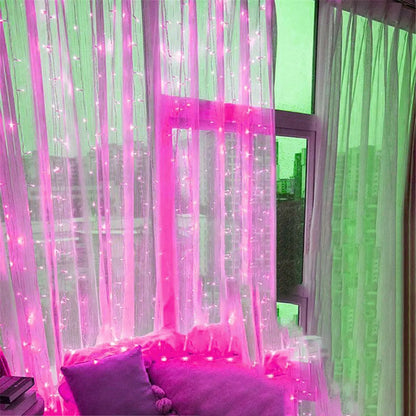 Battery Operated Ramadan Home Decoration Curtain LED String Lights Fairy Lights EID Mubarak Bedroom Wedding Valentine's Day