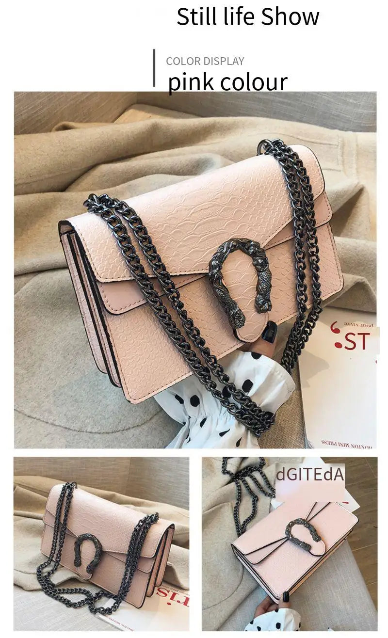 The 2025 new retro crocodile-patterned chain Dionysus bag is a high-end single-shoulder crossbody women's bag