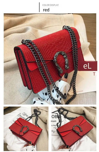 The 2025 new retro crocodile-patterned chain Dionysus bag is a high-end single-shoulder crossbody women's bag