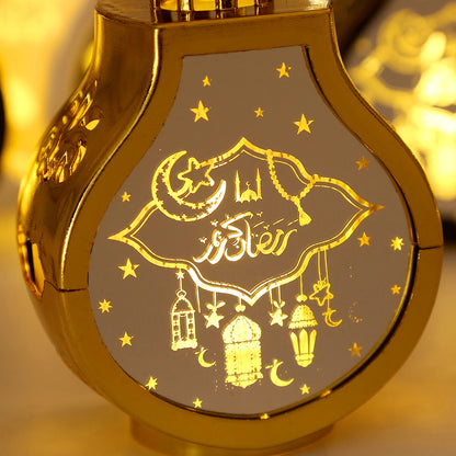 2026 Ramadan Decoration LED Lantern Light Eid Mubarak Star Moon Castle Lights Islamic Muslim Party Ornaments Eid Al-Fitr Gifts