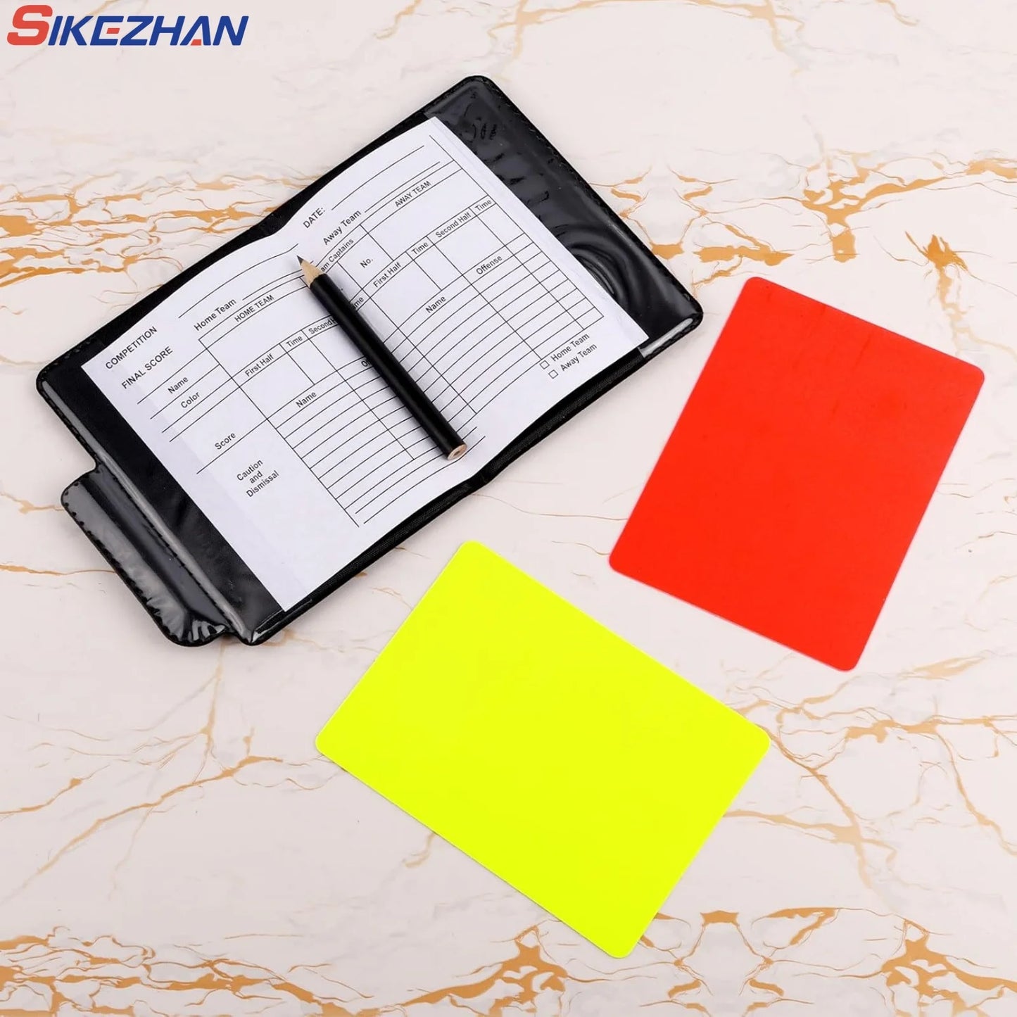 PVC football referee warning red and yellow card football match training referee tool football sports accessory 8x11cm