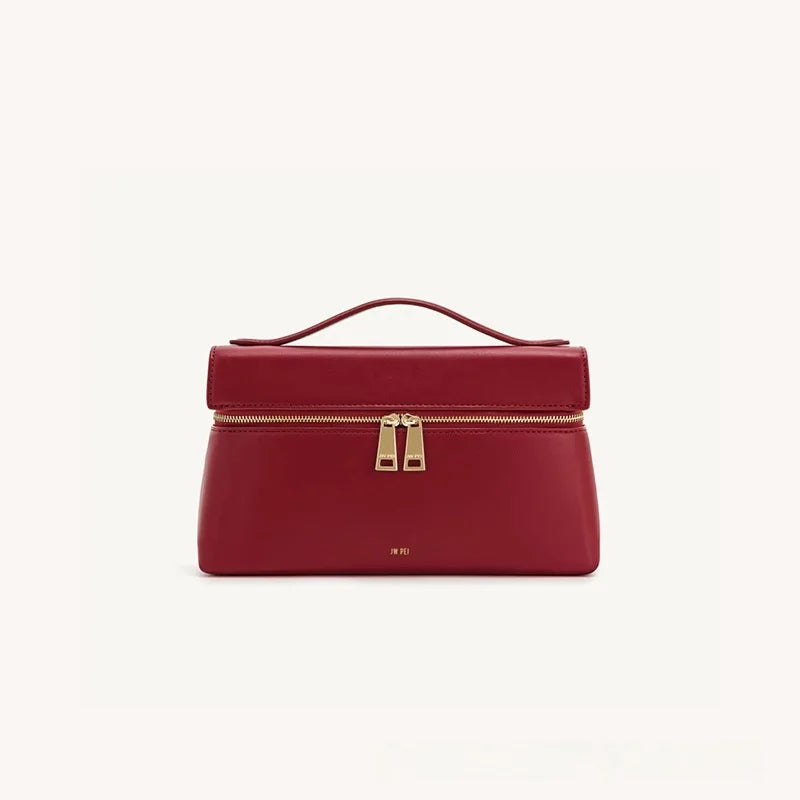 JWPEI Box-Shaped Cross-Border Shoulder Bag Small Niche Design Handbag Diagonal Bag Leather Handbag for Daily Matching